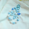 New Crown heart-shaped mobile phone chain pendant, double-sided rose bead luggage chain Application Scenario